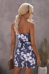 Floral Print Bandeau Romper With Pockets